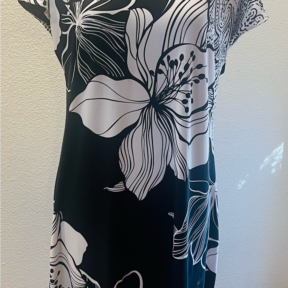 Chico's Black & White Patterned Dress
